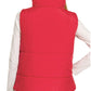 High Neck Puffer Vest Red