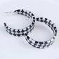 Black White Checkered Hoops
