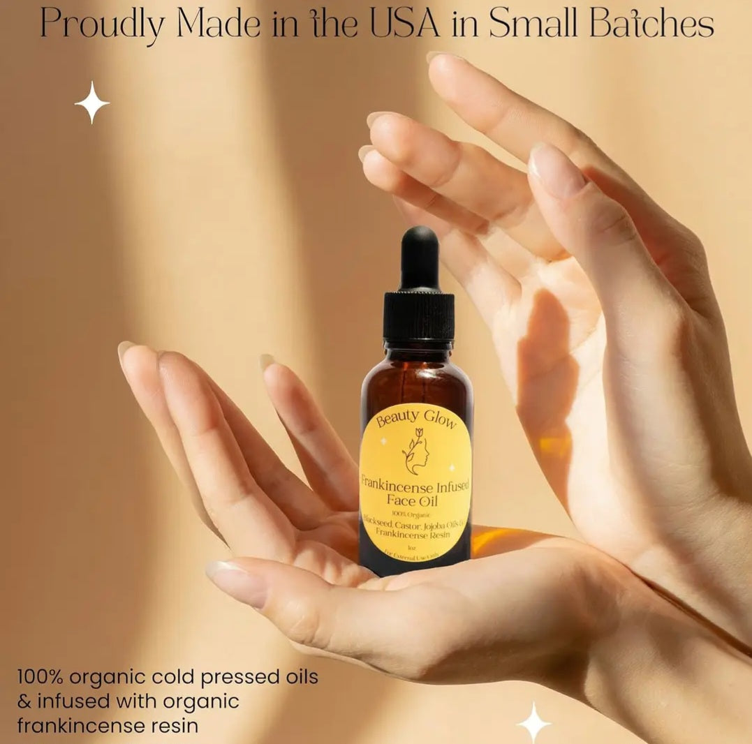 Organic Frankincense Resin Infused Black Seed Castor Jojoba