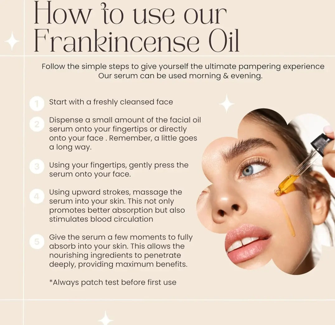 Organic Frankincense Resin Infused Castor & Rosehip Oil