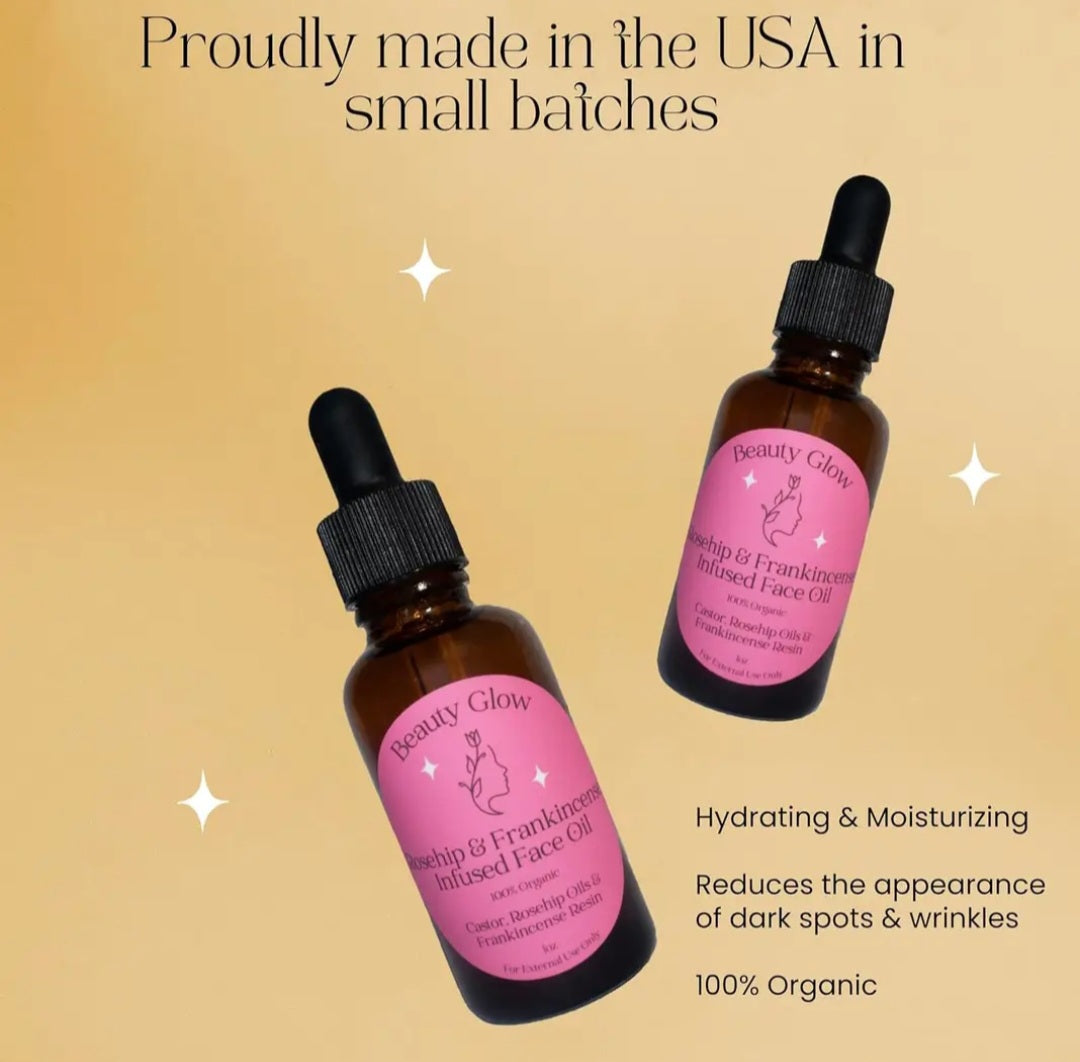 Organic Frankincense Resin Infused Castor & Rosehip Oil