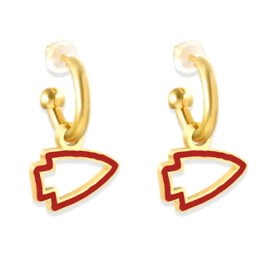 Arrowhead Huggie Hoop Earrings