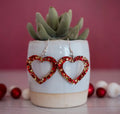 KC Medium Chunky Glitter Heart Earrings