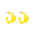 Zenzii Small Chunky Hoop Earrings-Yellow