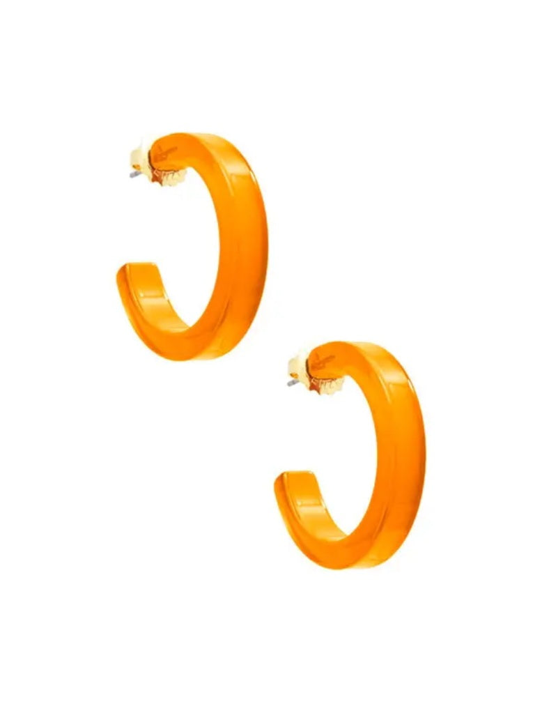 Zenzii Fun Colors Hoop Earrings-Burnt Orange