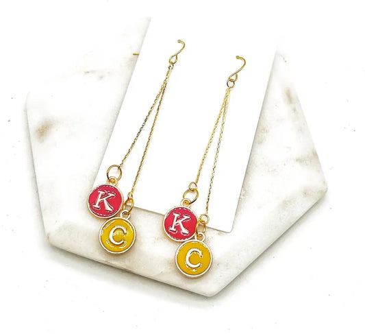 Enamel KC Swing Earrings