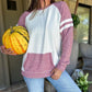 Heather Fleece Contrast Pullover