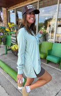 Carefree Brushed Cotton Hoodie Muted Sage
