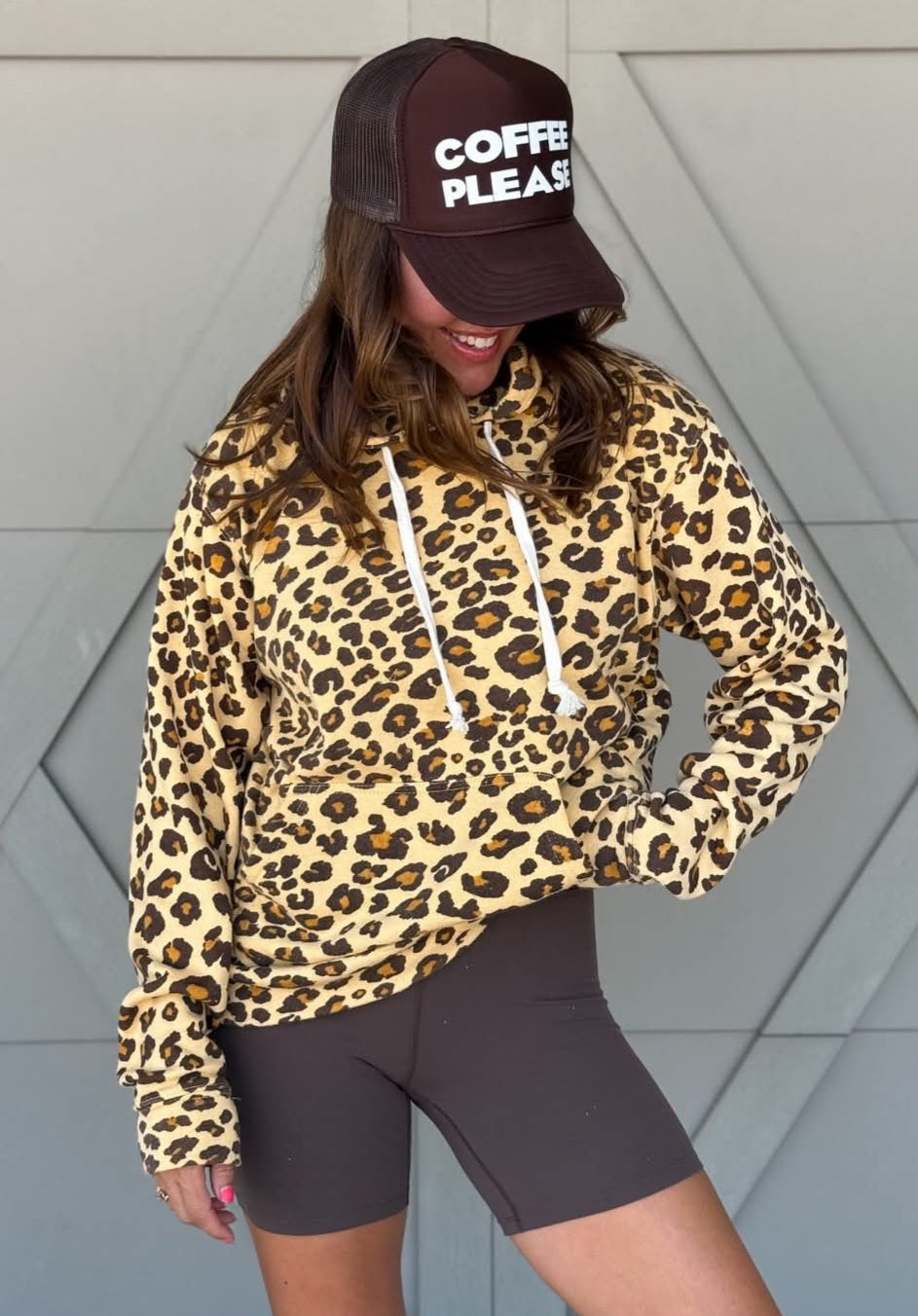 Triblend Fleece Leopard Hoodie