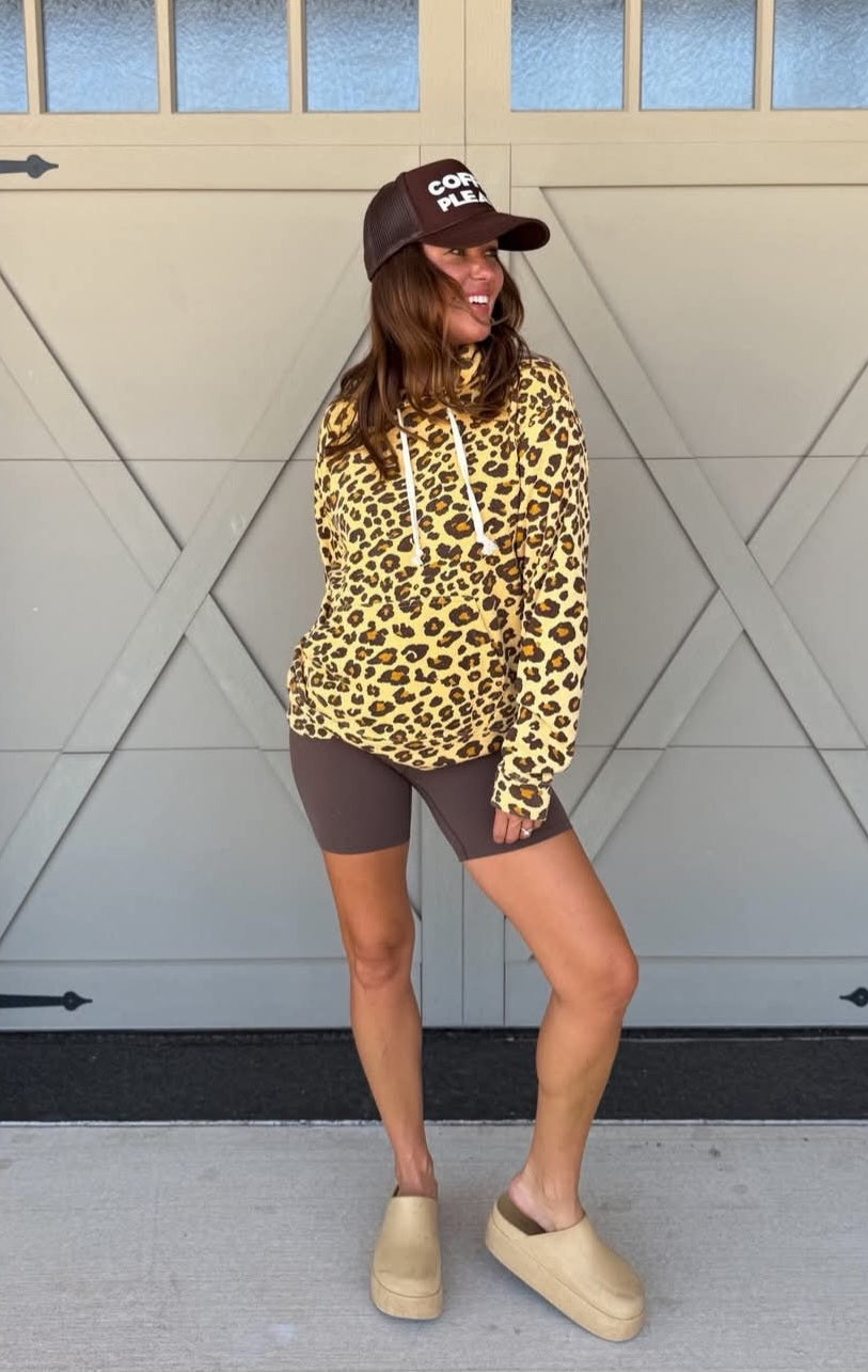 Triblend Fleece Leopard Hoodie