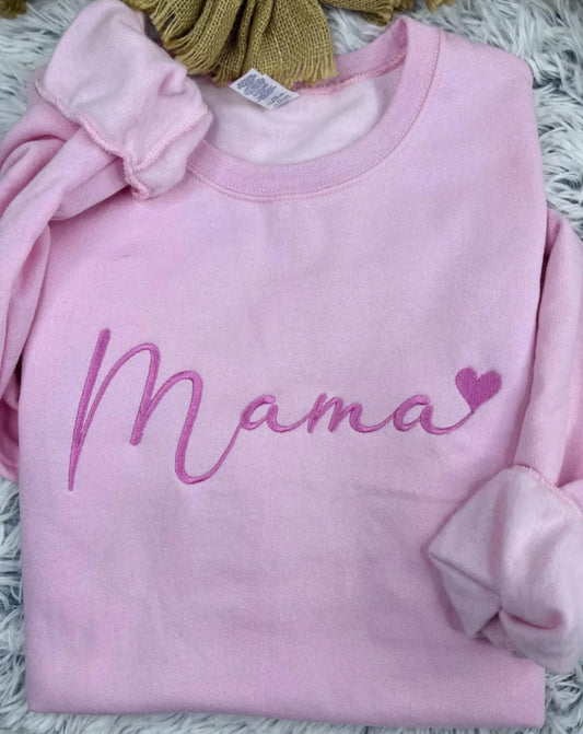 Embroidered Mama Sweatshirt Pink *PREORDER*