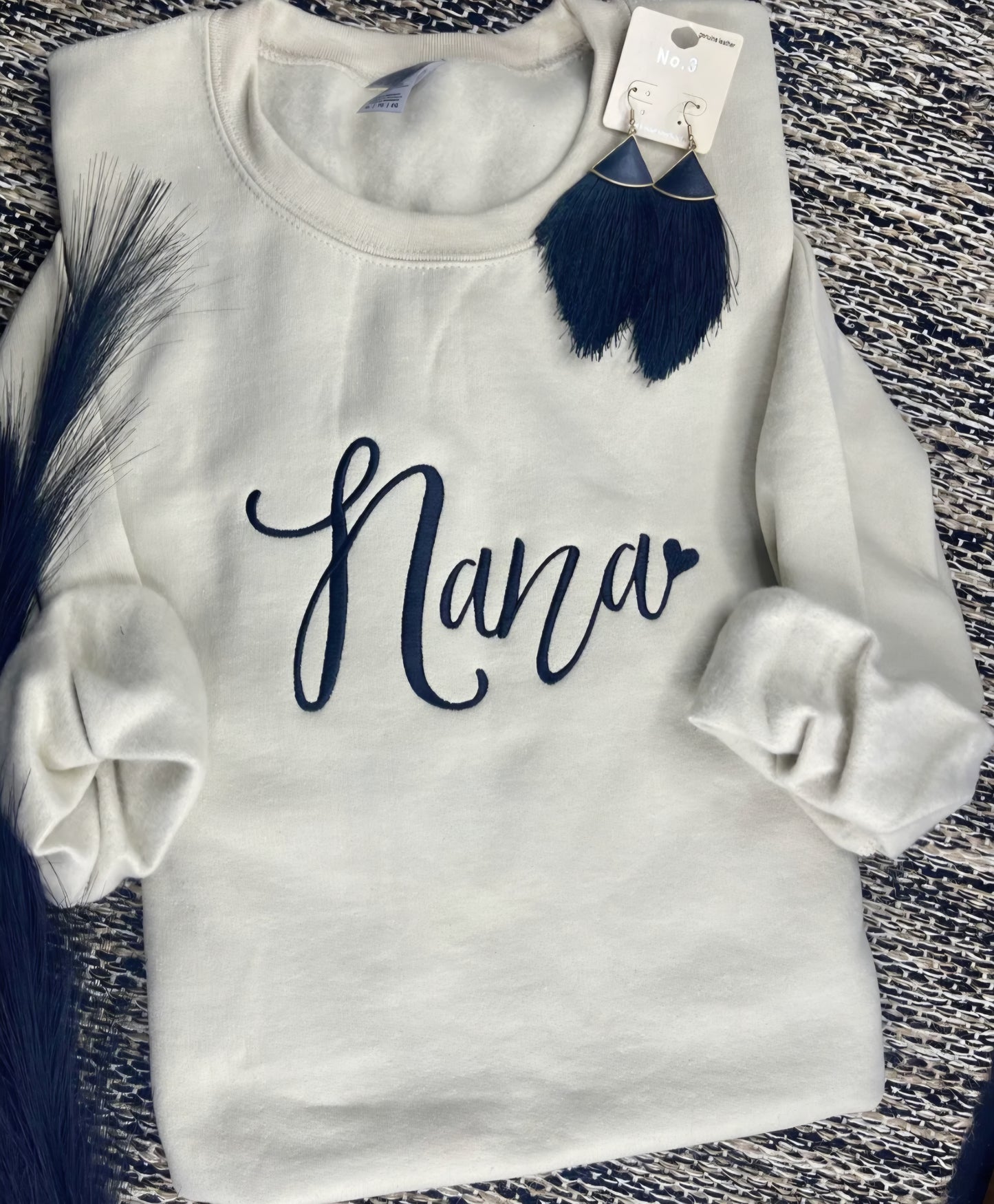 Embroidered Nana Sweatshirt Tan *PREORDER*