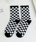 Black Checkered Socks