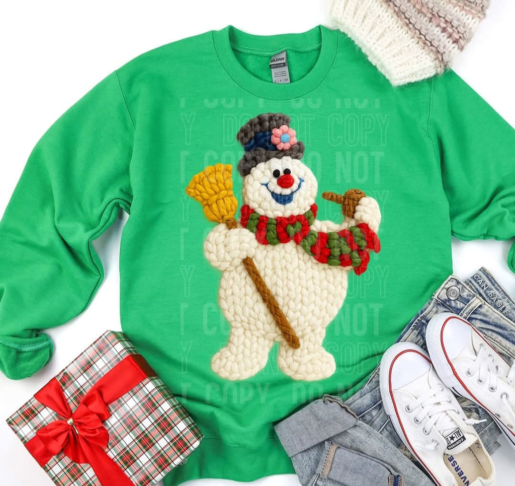 Faux Yarn Frosty Sweatshirt