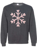 Faux Yarn Snowflake Sweatshirt