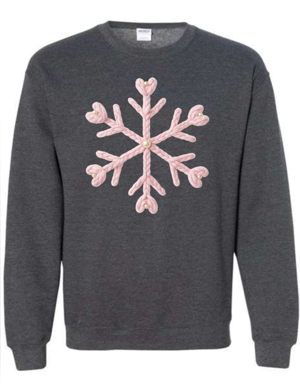 Faux Yarn Snowflake Sweatshirt