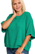 Double Knit Top Holiday Green
