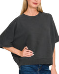Double Knit Top Holiday Black