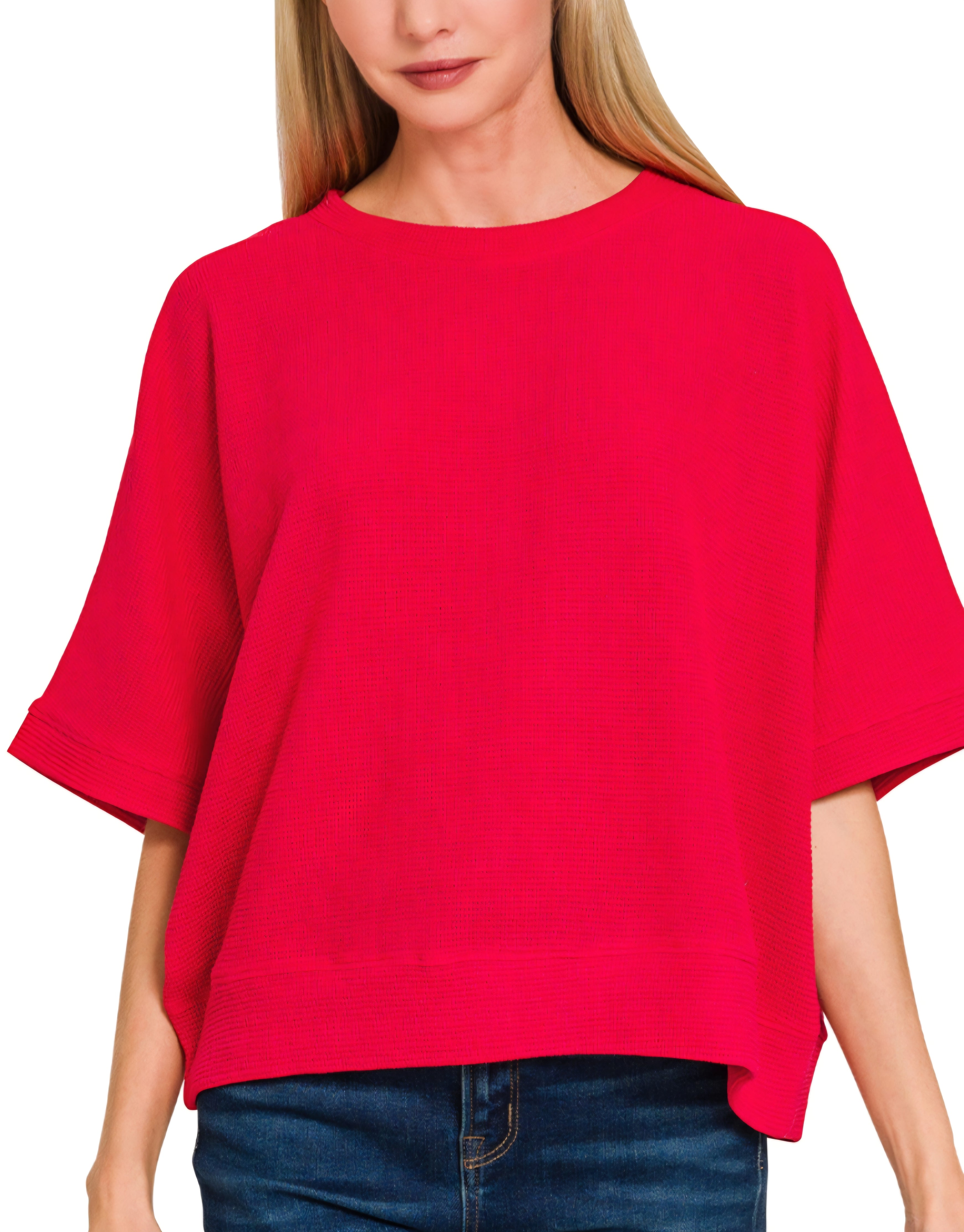 Double Knit Top Holiday Red