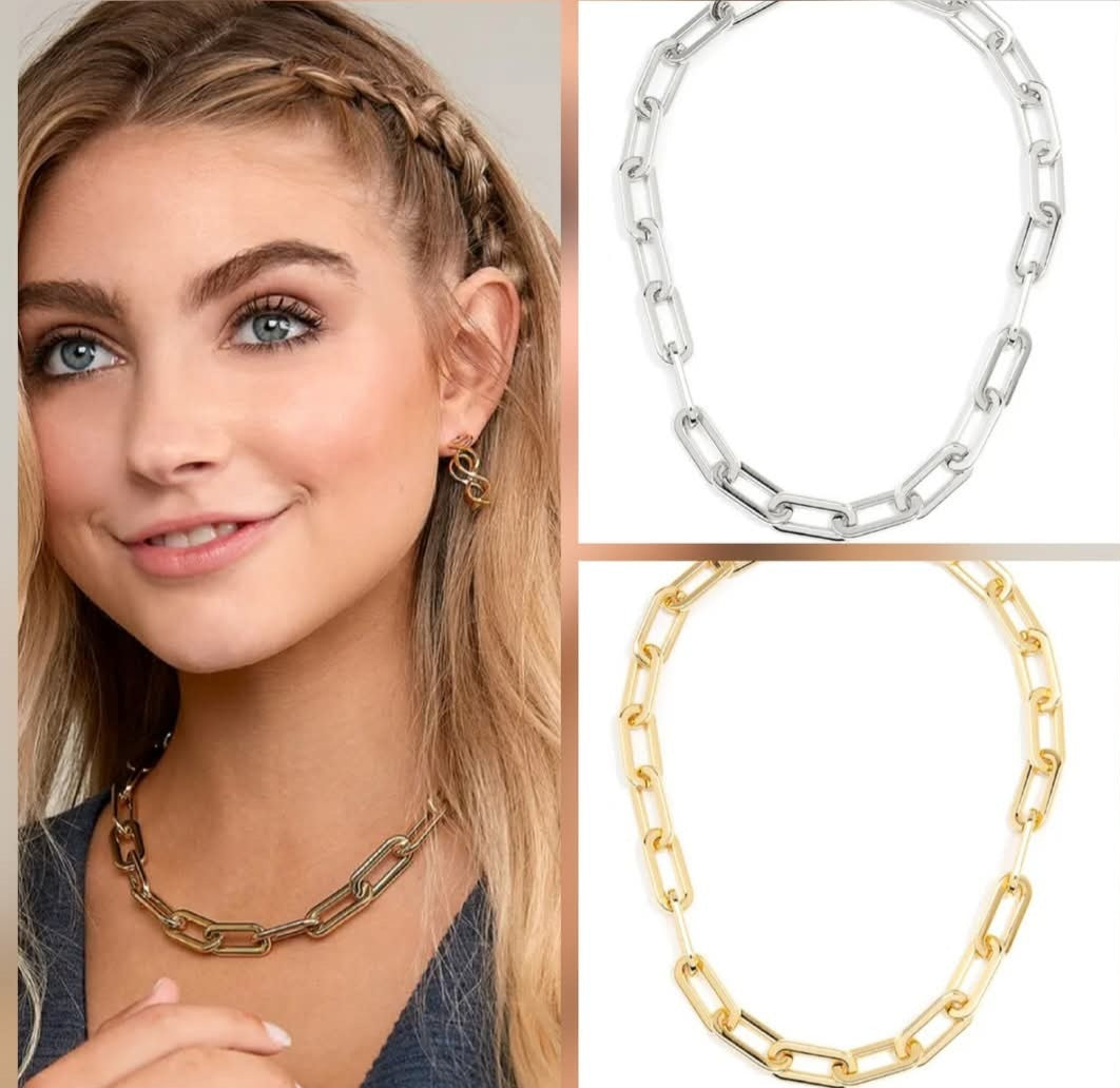 Zenzii 18k Plated Big Link Necklace