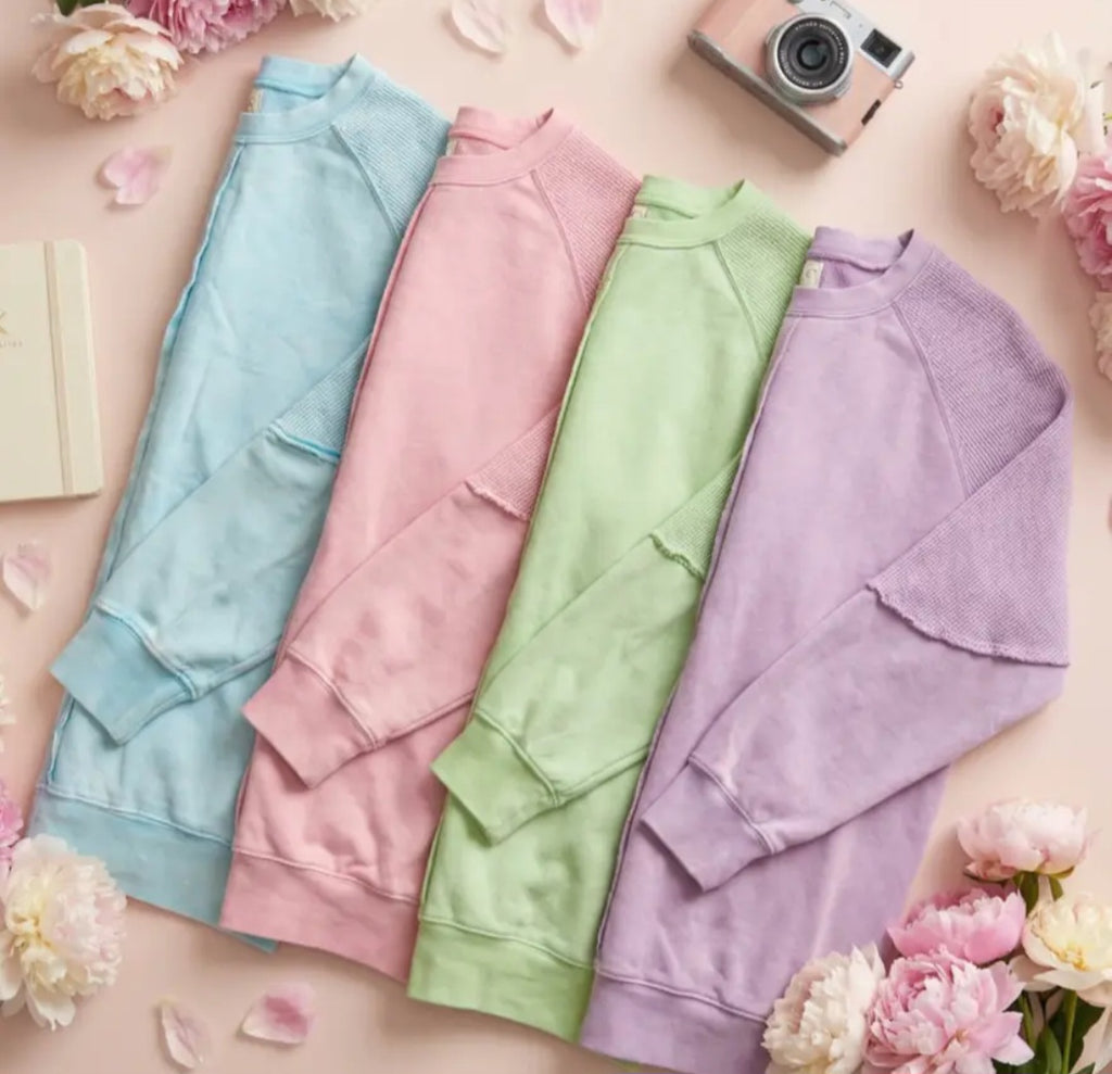 JadyK Daisy Waffle Ash Wash Top