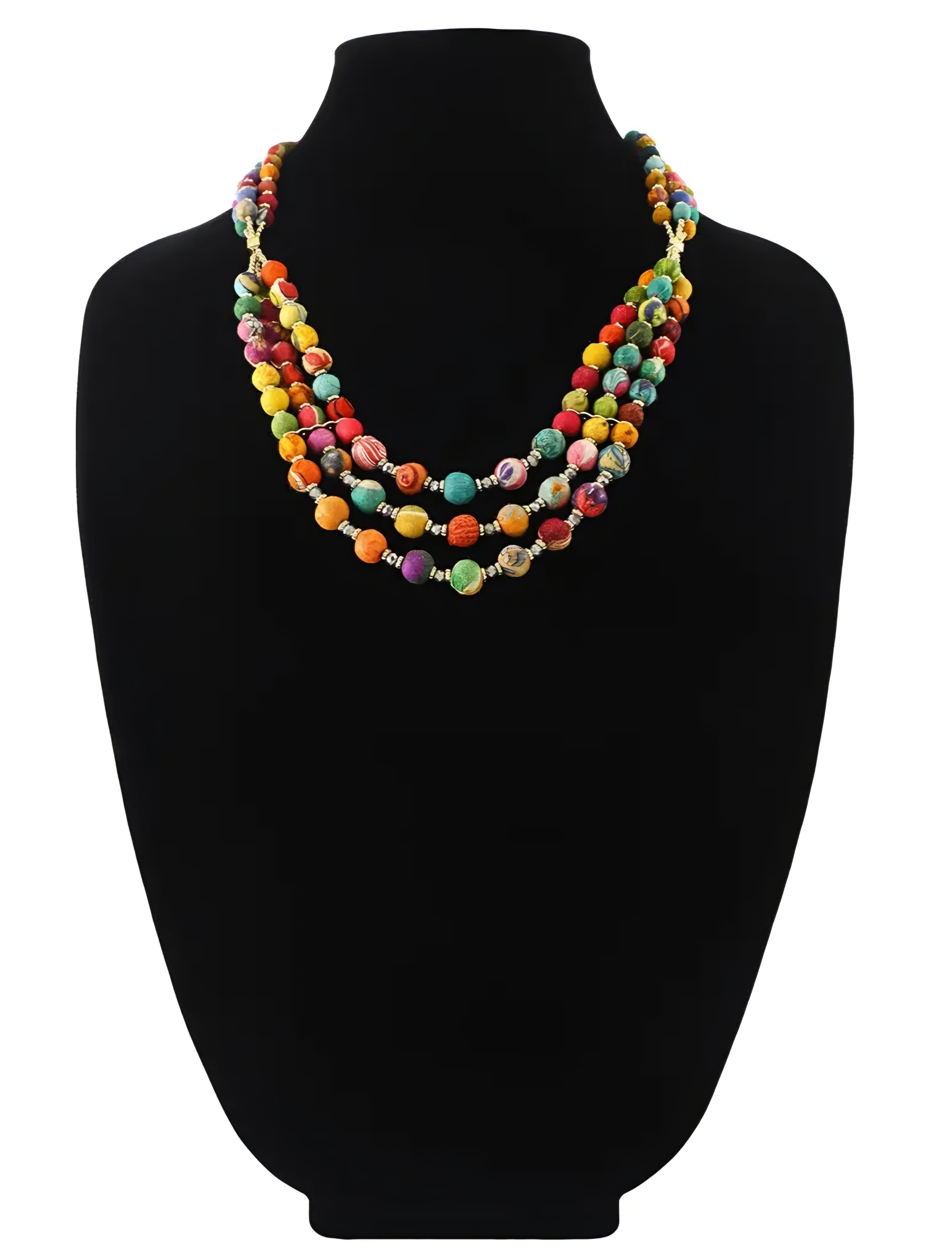 Handmade Sari Beaded Necklace #2 *PREORDER*