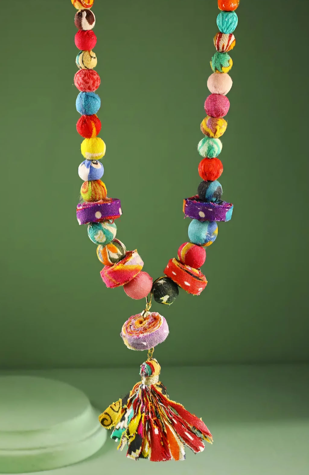 Handmade Sari Beaded Necklace #5 *PREORDER*