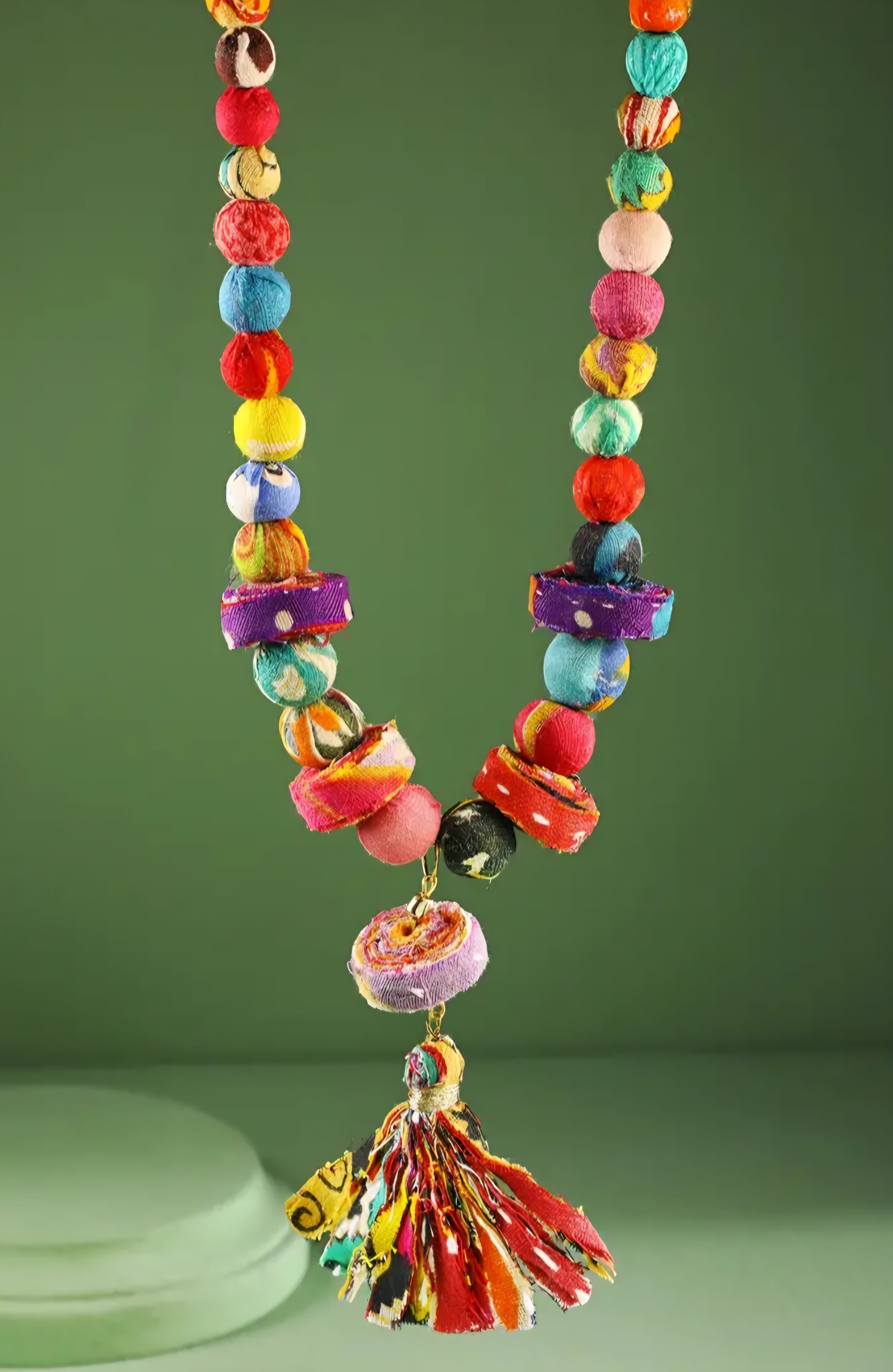 Handmade Sari Beaded Necklace #5 *PREORDER*