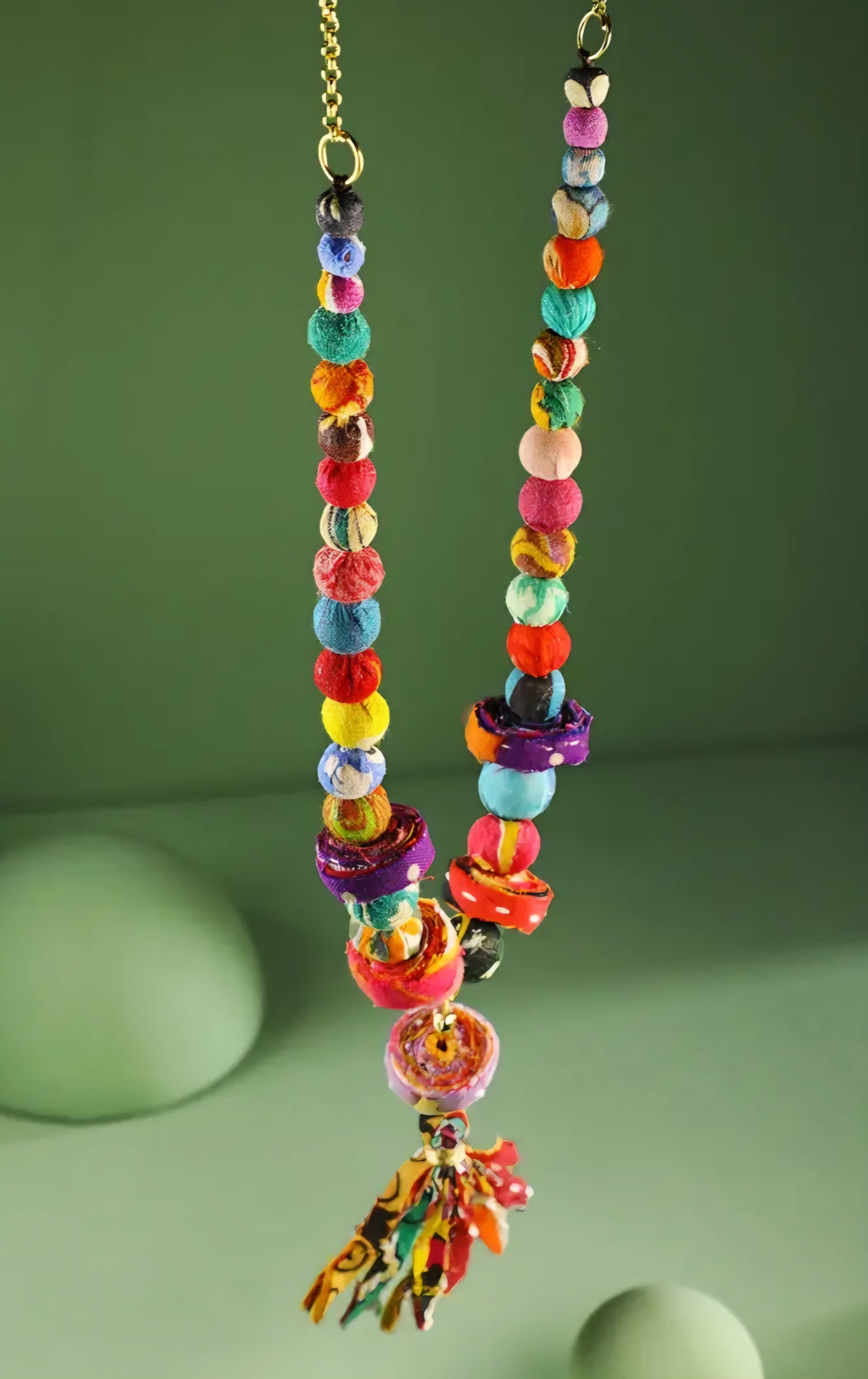 Handmade Sari Beaded Necklace #5 *PREORDER*