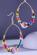 Handmade Sari Beaded Earrings #2 *PREORDER*
