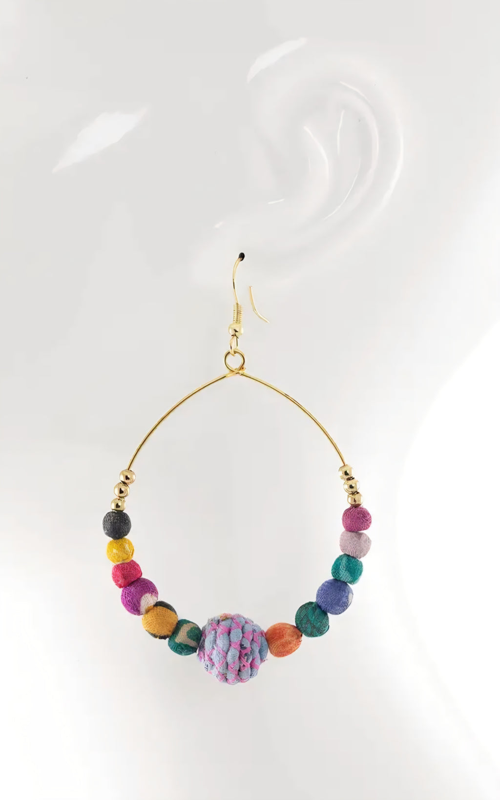 Handmade Sari Beaded Earrings #2 *PREORDER*