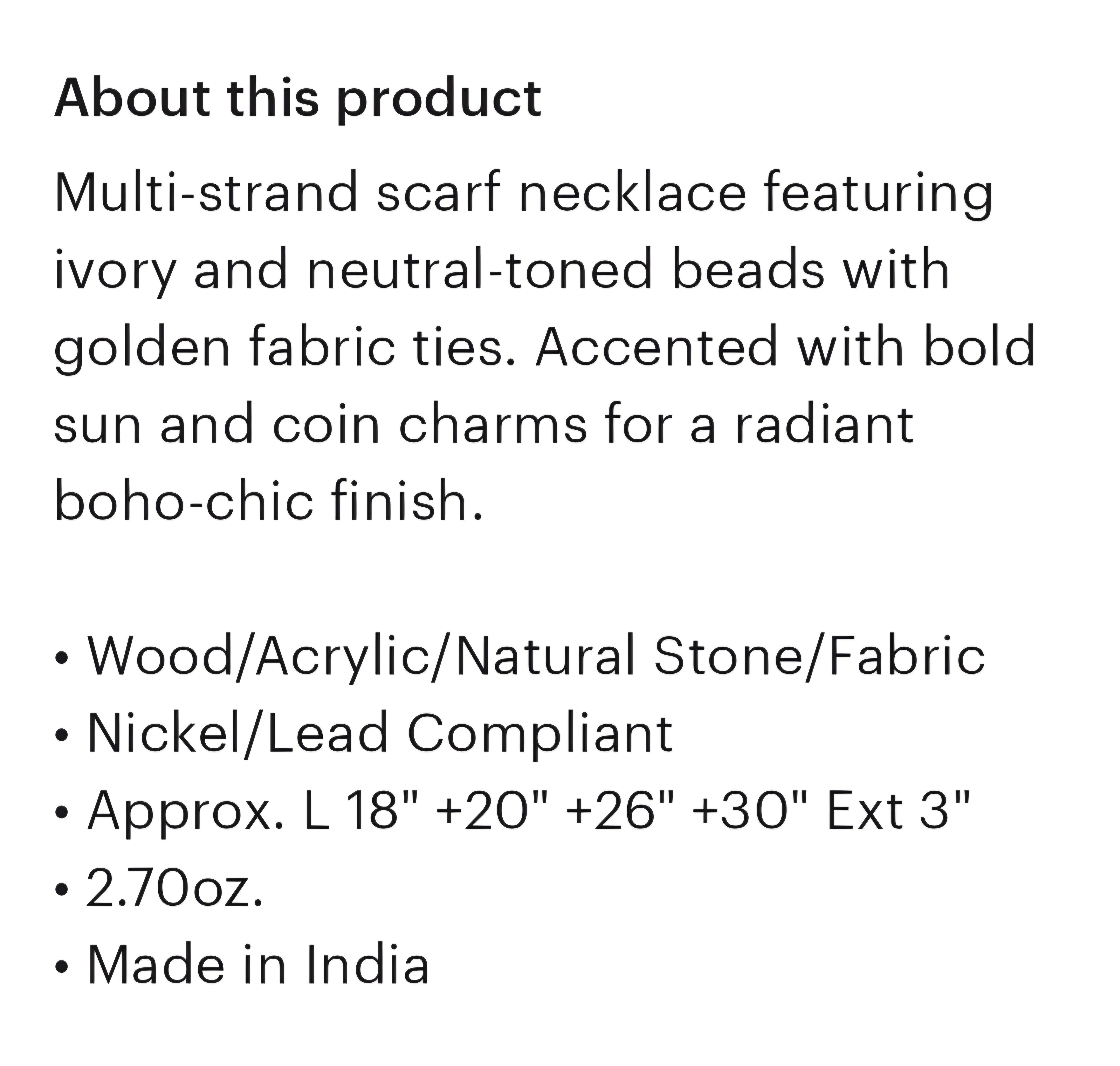 Golden Sun Multi Layer Necklace