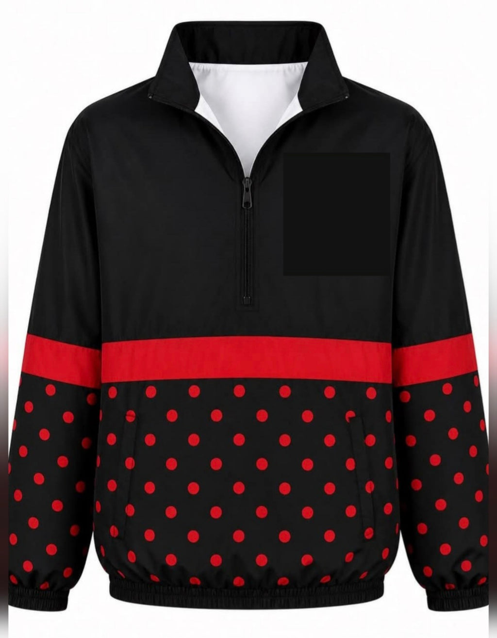 Athletic Zip Pullover Black Dot *PREORDER*