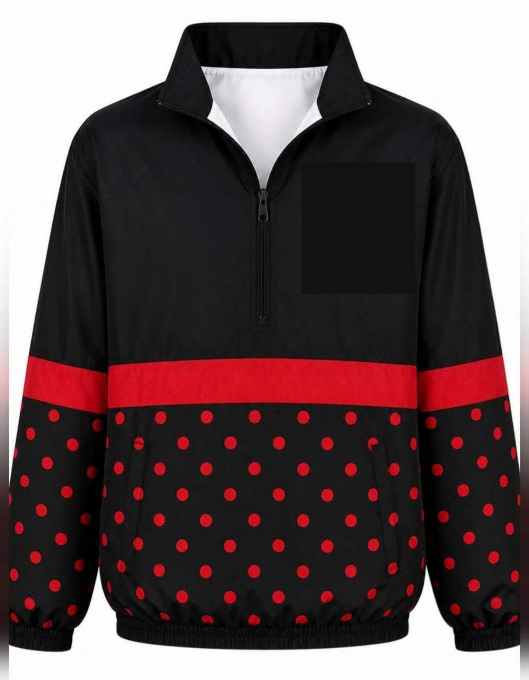 Athletic Zip Pullover Black Dot *PREORDER*