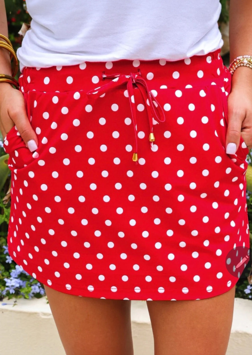 Polka Dot Skort Red *PREORDER*
