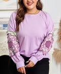 Flower Patch Plus Size Purple Pullover *PREORDER*