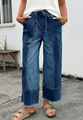 Elastic Waist Seam Detail Jeans *PREORDER*