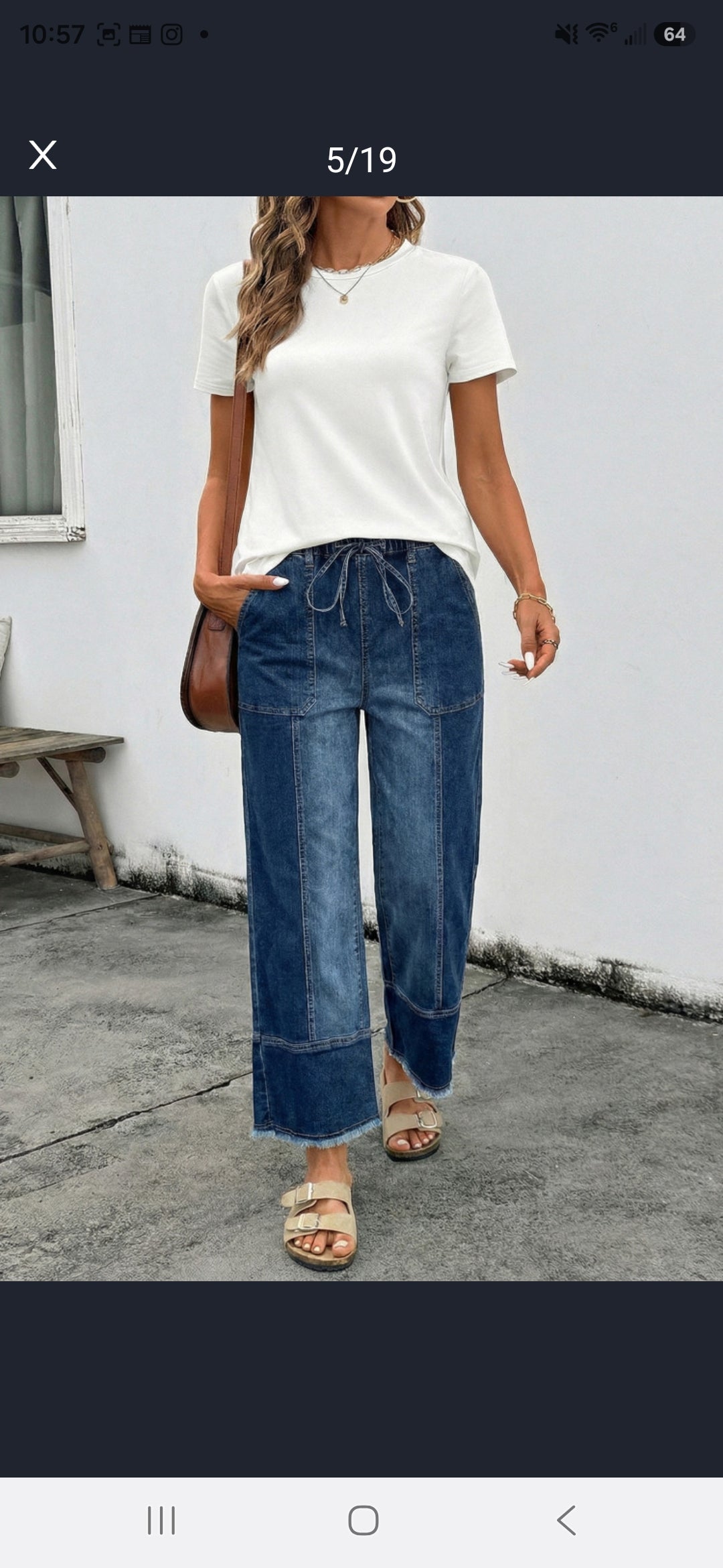 Elastic Waist Seam Detail Jeans *PREORDER*