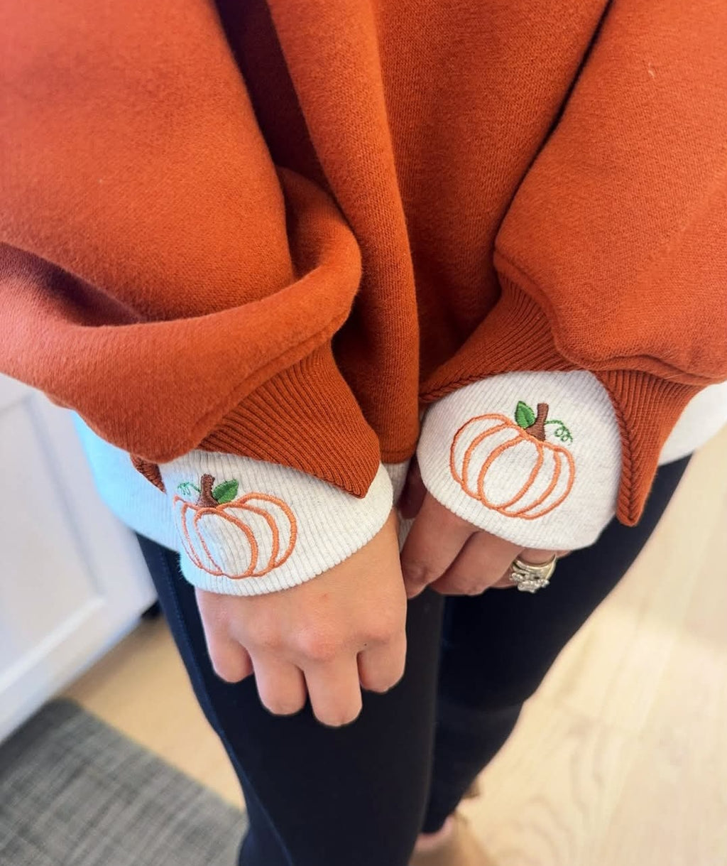 JadyK Embroidered Fall Sweatshirt *PREORDER* September