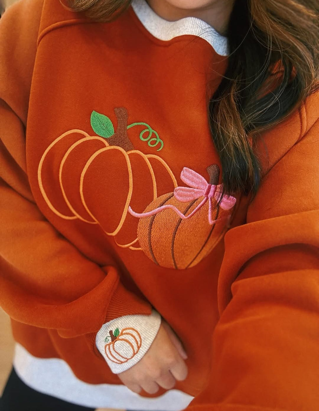 JadyK Embroidered Fall Sweatshirt *PREORDER* September