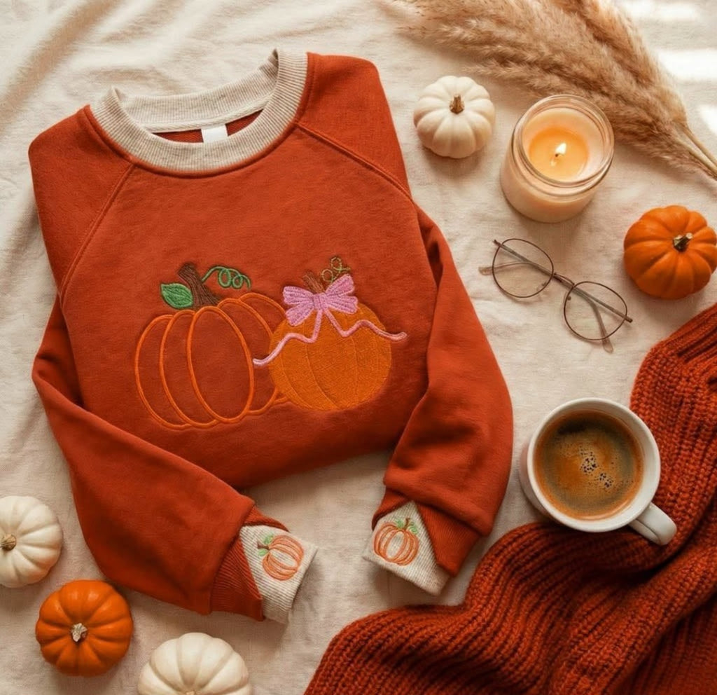 JadyK Embroidered Fall Sweatshirt *PREORDER* September