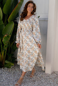 Early Fall Smocked Bodice Midi Dress *PREORDER*
