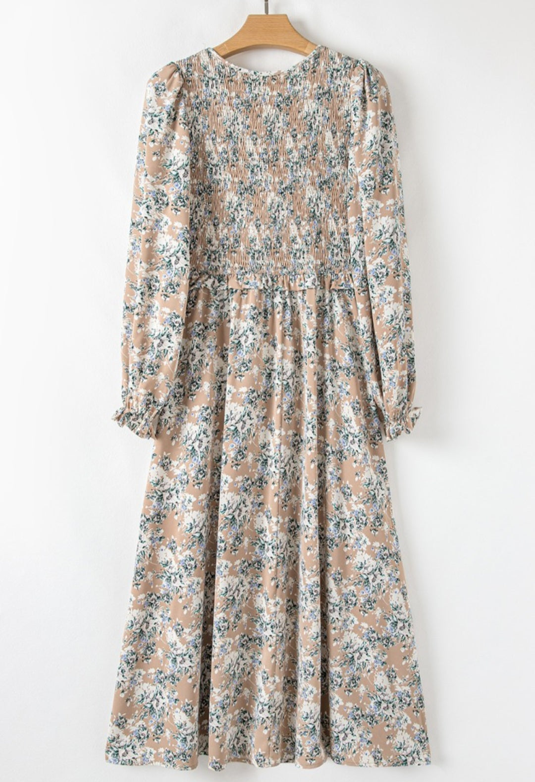 Early Fall Smocked Bodice Midi Dress *PREORDER*
