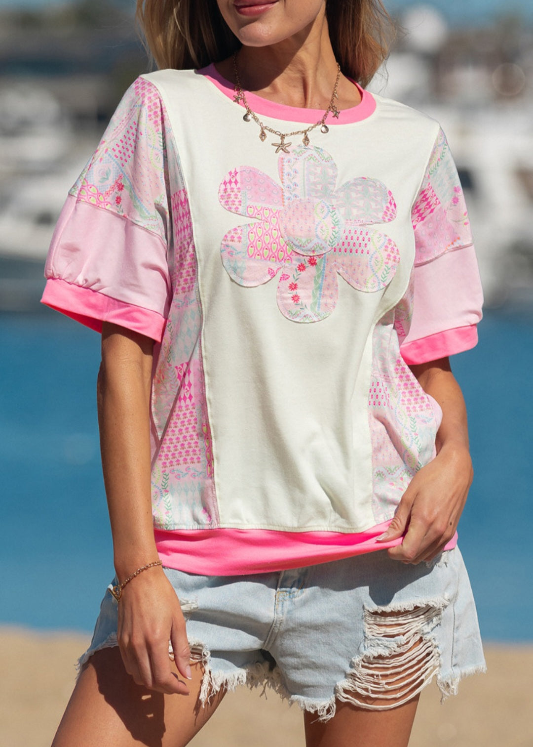 Big Flower Patchwork Top *PREORDER*