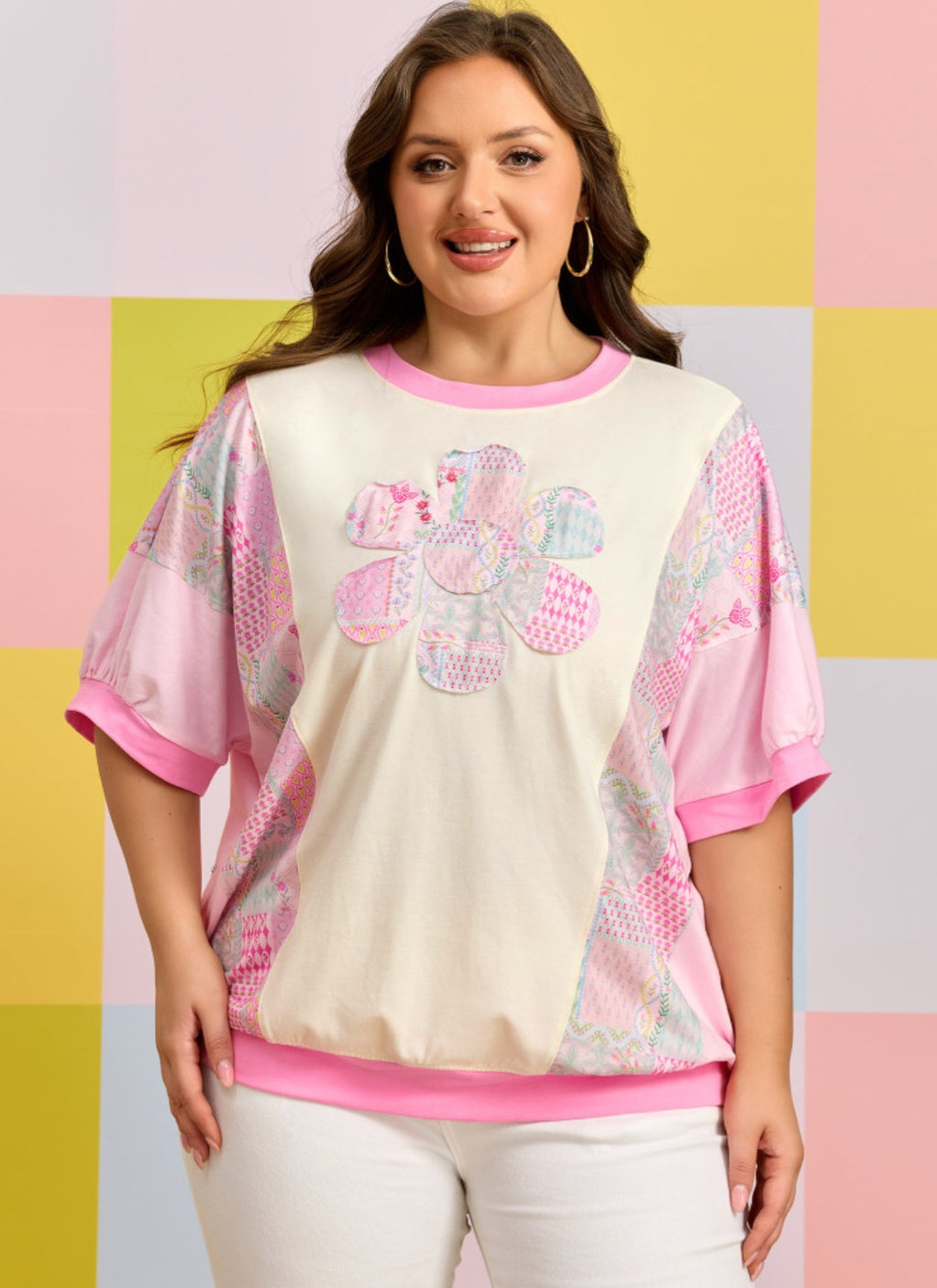 Big Flower Patchwork Top *PREORDER*