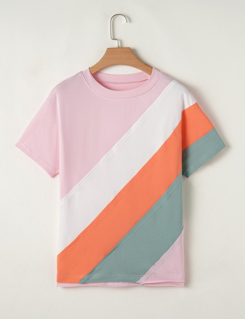 Diagonal Colorblock Tee *PREORDER*