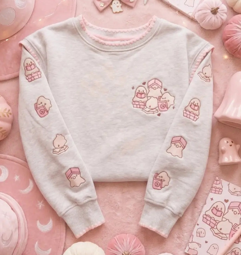 Pink Boo Book Sweatshirt *PREORDER*