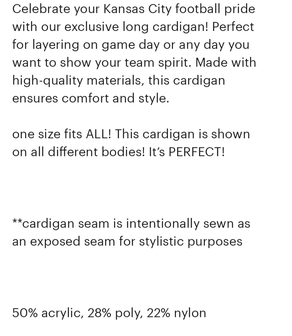 KC Long Cardigan *PREORDER*