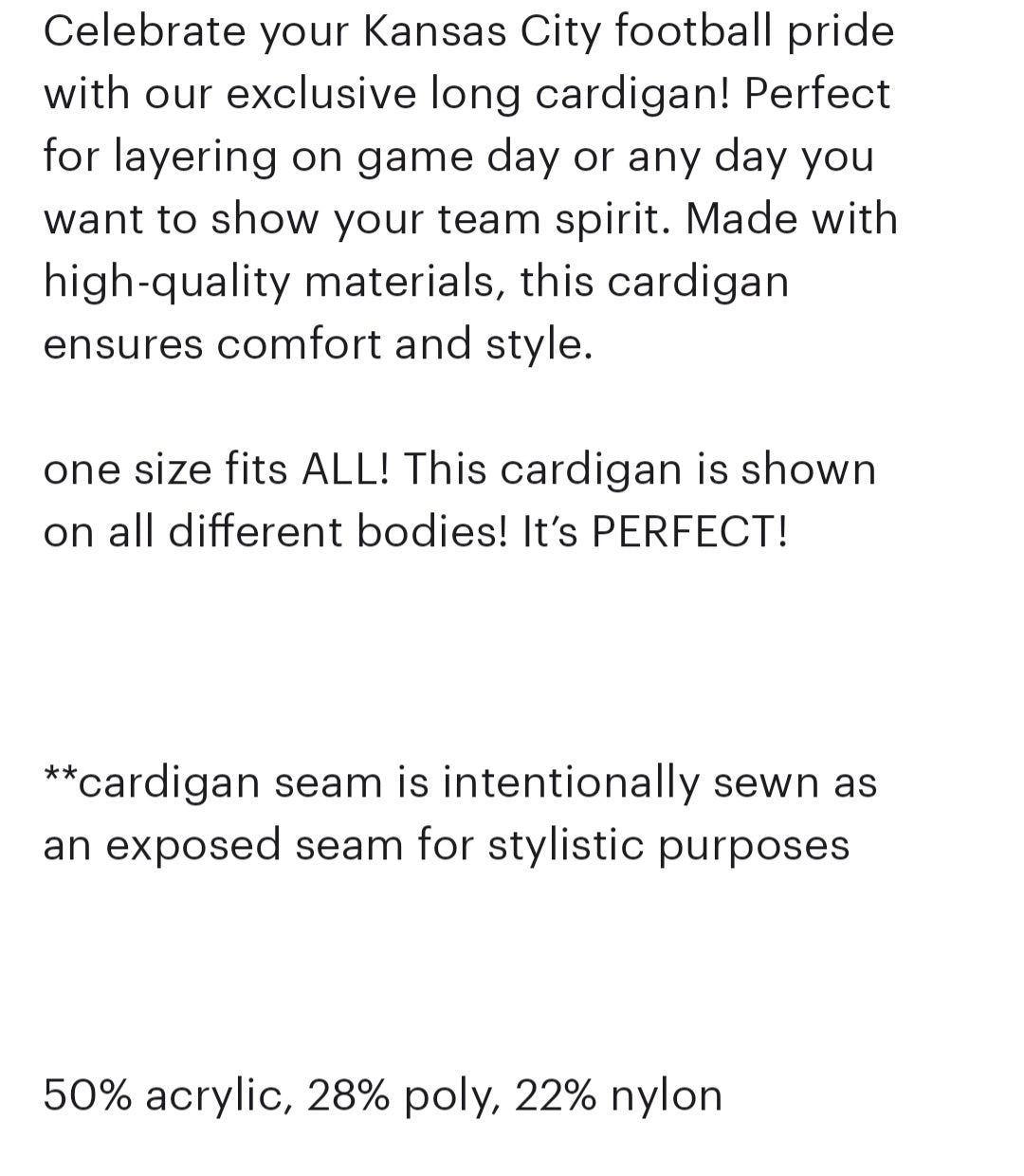 KC Long Cardigan *PREORDER*