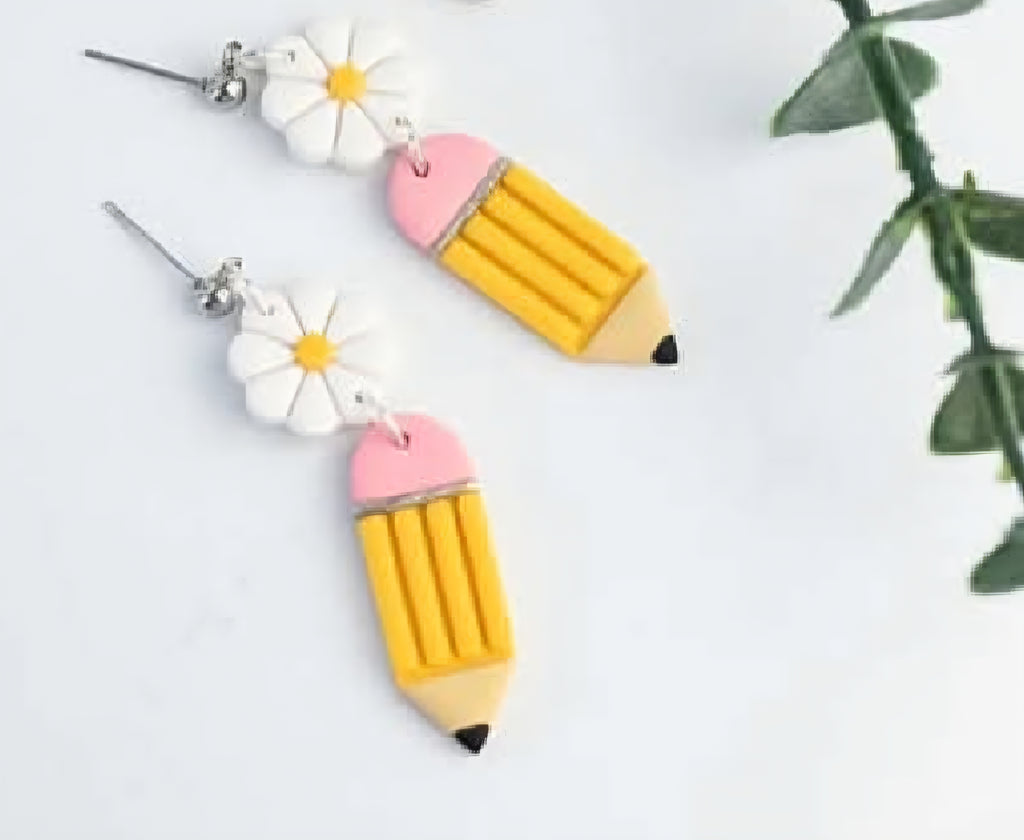 Pencil Flower Dangles